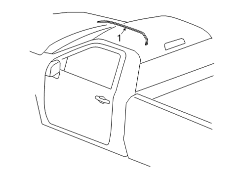 2022 Chevy Silverado 2500 HD Exterior Trim - Cab Diagram 3 - Thumbnail