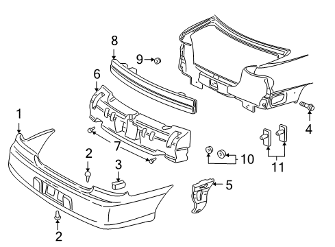 2002 Chevy Malibu Rear Bumper Diagram
