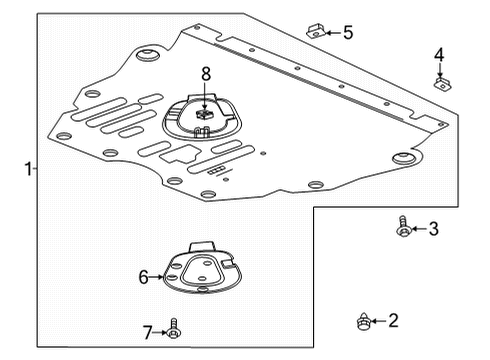 2021 Chevy Trailblazer Splash Shields Diagram 2 - Thumbnail