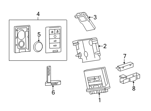 2019 Cadillac XTS Keyless Entry Components Diagram