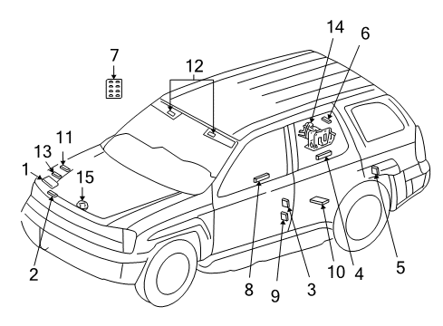 2007 Buick Rainier Information Labels Diagram