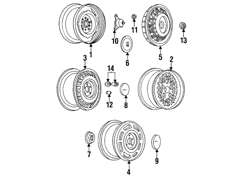 1994 Oldsmobile 98 Wheels Diagram