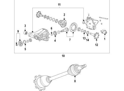 2022 Chevy Suburban Rear Axle, Axle Shafts & Joints, Differential, Drive Axles, Propeller Shaft Diagram