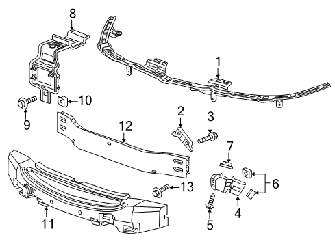 2017 Buick LaCrosse Front Bumper Diagram 2 - Thumbnail