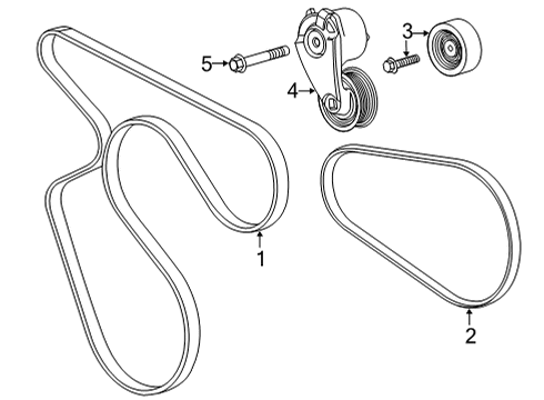 2021 Chevy Silverado 2500 HD Belts & Pulleys, Maintenance Diagram 4 - Thumbnail