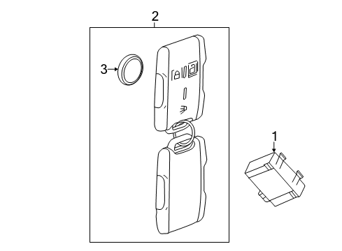 2016 Chevy Silverado 2500 HD Keyless Entry Components Diagram