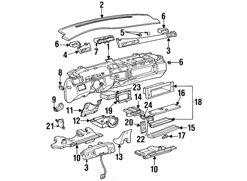 1996 Cadillac Seville ABS Sensor, Front Diagram for 10457282