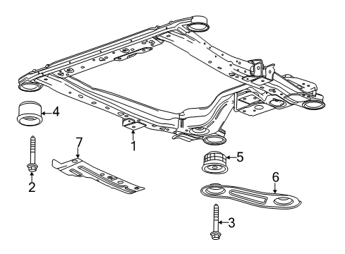 2015 Chevy Malibu Suspension Mounting - Front Diagram