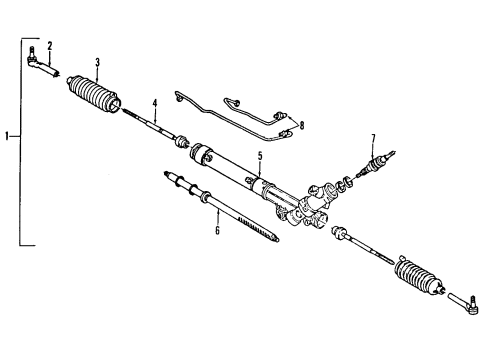 1993 Chevy Lumina APV P/S Pump & Hoses, Steering Gear & Linkage Diagram