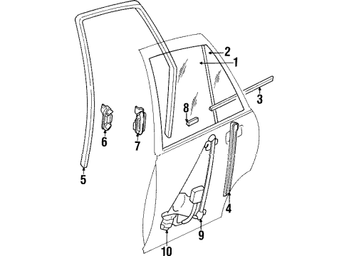 1998 Cadillac Catera Rear Door Diagram 1 - Thumbnail