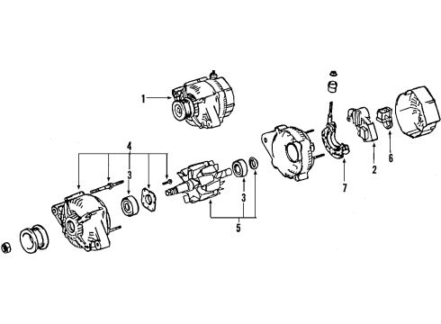 2004 Pontiac Vibe Bearings Diagram for 88972425
