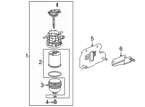 2022 Chevy Silverado 2500 HD Fuel System Components Diagram 2 - Thumbnail