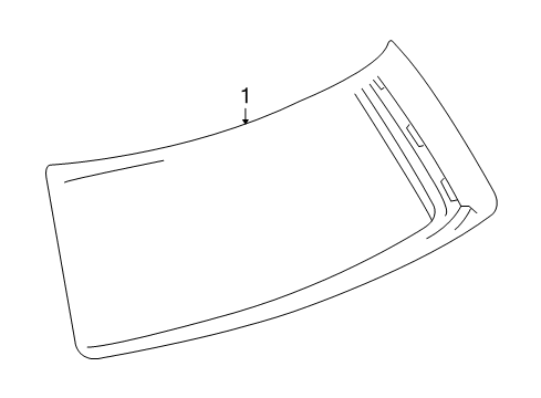 2012 GMC Acadia Lift Gate - Glass & Hardware Diagram