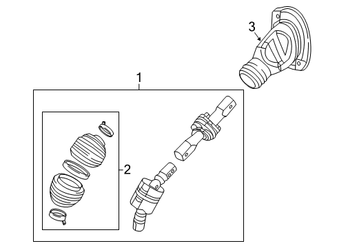 2020 Cadillac Escalade ESV Lower Steering Column Diagram