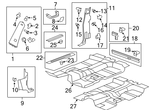2011 Chevy Silverado 2500 HD Interior Trim - Cab Diagram 8 - Thumbnail
