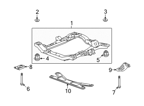 2012 Buick Enclave Suspension Mounting - Front Diagram