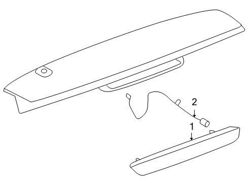 2012 Cadillac Escalade ESV High Mount Lamps Diagram