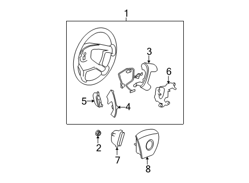 2014 GMC Acadia Steering Wheel Diagram for 22833218
