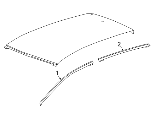 2018 Chevy Bolt EV Exterior Trim - Roof Diagram