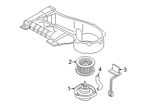 2005 Chevy Impala Blower Motor & Fan Diagram