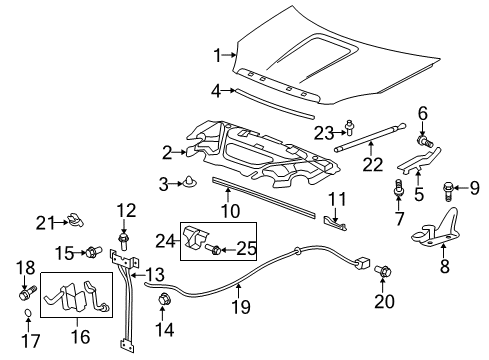 2013 GMC Acadia Release Cable Diagram for 23177207