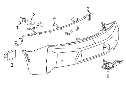 2022 Chevy Camaro Electrical Components - Rear Bumper Diagram