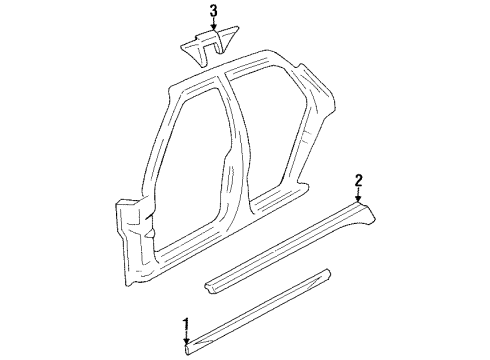 1992 Pontiac Bonneville Exterior Moldings Diagram