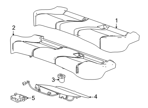 2017 Chevy Cruze Seat Cushion Pad, Rear Diagram for 84282997