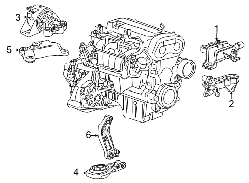 2017 Chevy Sonic Engine & Trans Mounting Diagram 2 - Thumbnail