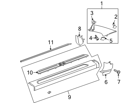 2006 Pontiac G6 Sill Plate, Driver Side Diagram for 22729621