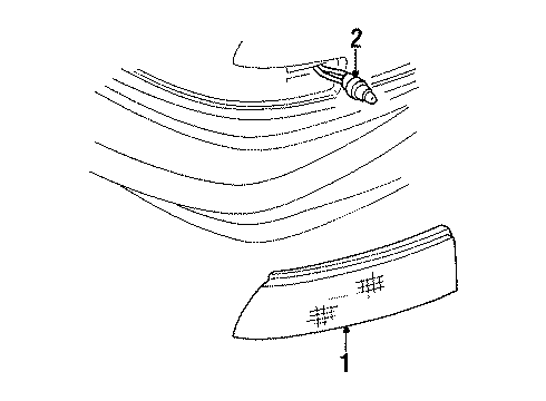 1993 Chevy Lumina APV Side Marker Lamps Diagram