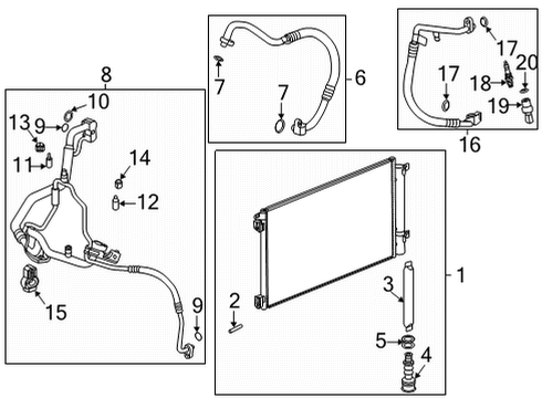 2022 Buick Encore GX Condenser Diagram for 42798216