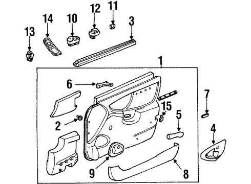 1997 Oldsmobile Cutlass Switch, Rear Diagram for 19259980