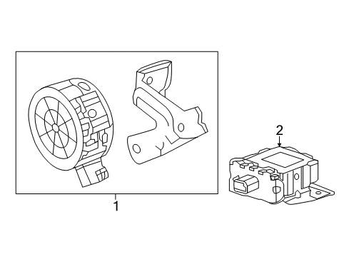 2018 Chevy Bolt EV Pedestrian Speaker, Front Rear Diagram for 42343566