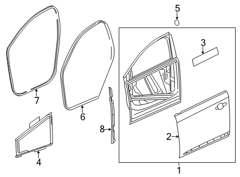 2020 Chevy Impala Front Door Diagram