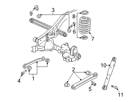 2009 Hummer H2 Shock Absorber Diagram for 15251934