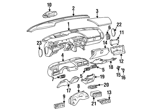 1994 Pontiac Grand Prix Blower Motor Switch Diagram for 16178664