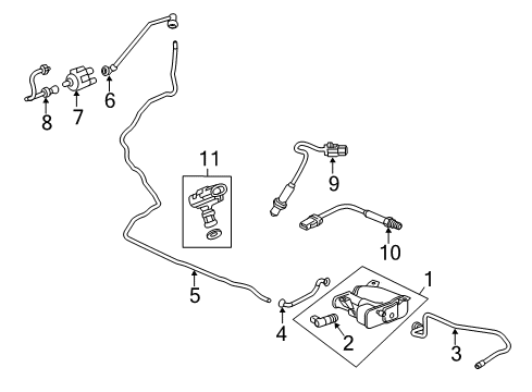 2020 GMC Terrain Inlet Tube, Front Diagram for 84850440