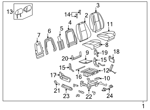 2009 GMC Yukon Outer Finish Panel, Titanium, Passenger Side Diagram for 15232582