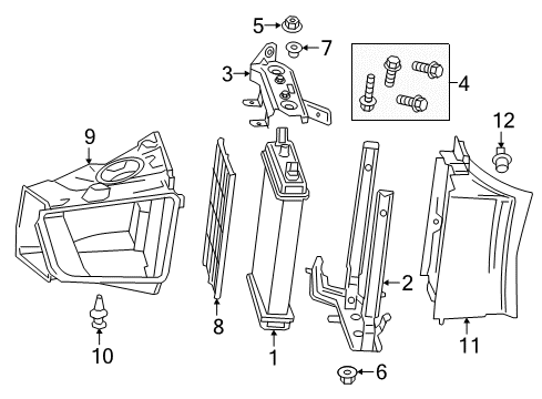 2009 GMC Acadia Wiper Arm Nut Diagram for 3530297