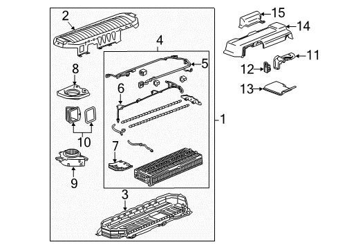 2012 Chevy Silverado 1500 Battery Assembly Diagram for 84442218