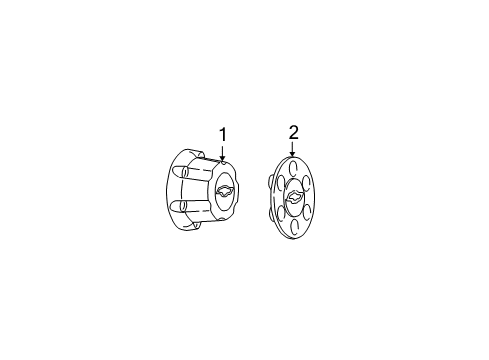 2006 GMC Yukon Wheel Covers & Trim Diagram