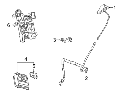 2022 Chevy Silverado 3500 HD Communication System Components Diagram