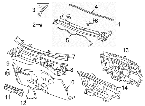 2022 Chevy Equinox Cowl Diagram