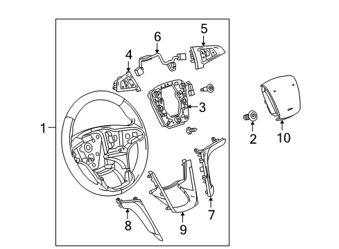 2017 GMC Terrain Steering Column Diagram for 23342825