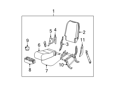 2006 Cadillac Escalade EXT Cup Holder Diagram for 88938361