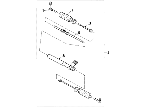 1990 Cadillac Allante Steering Column & Wheel, Steering Gear & Linkage Diagram 2 - Thumbnail
