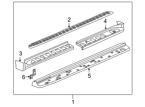 2002 GMC Yukon XL 1500 Running Board Diagram 1 - Thumbnail