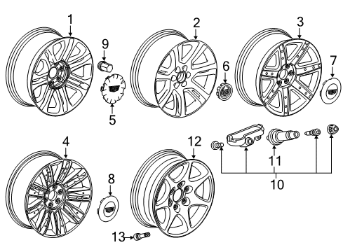 2020 Cadillac Escalade Wheels Diagram