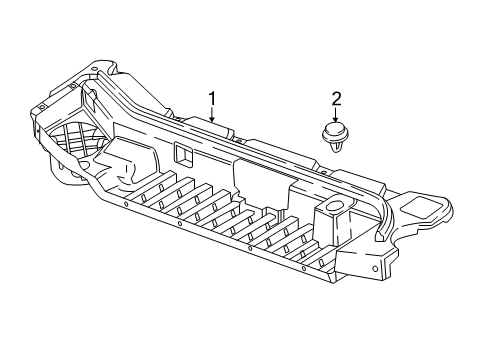 2022 Cadillac XT5 Splash Shields Diagram